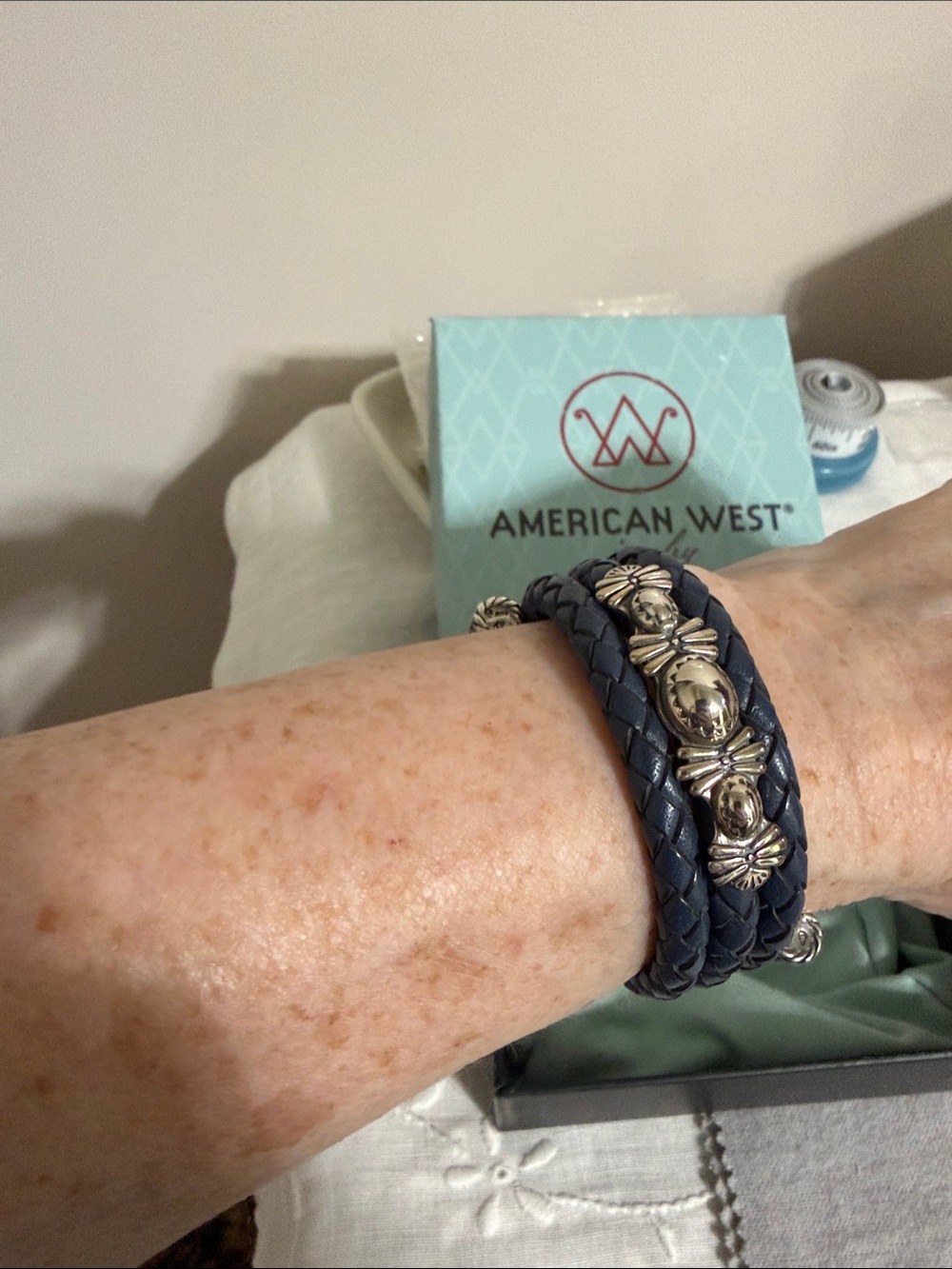 American West leather & SS bracelet - Picture 6 of 11